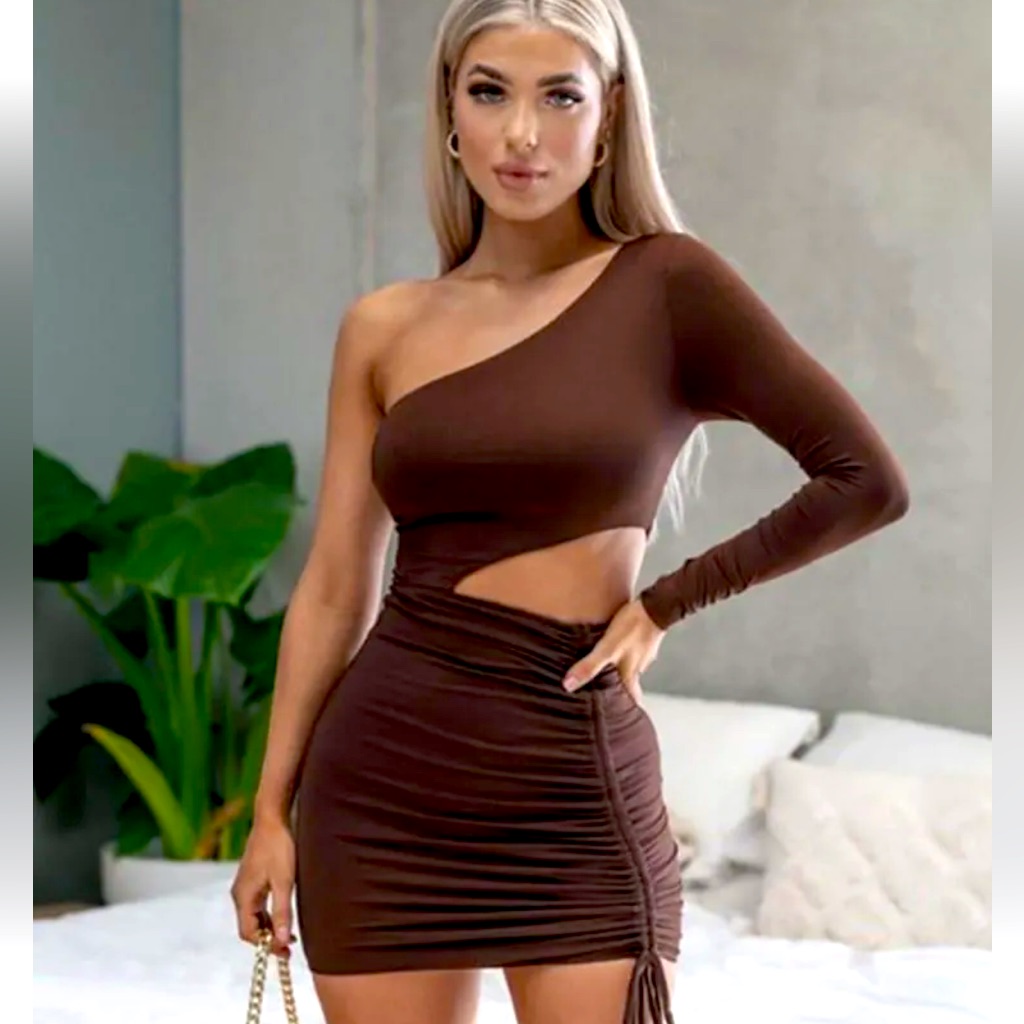 Nasty Gal One Shoulder Cut Out Mini Dress